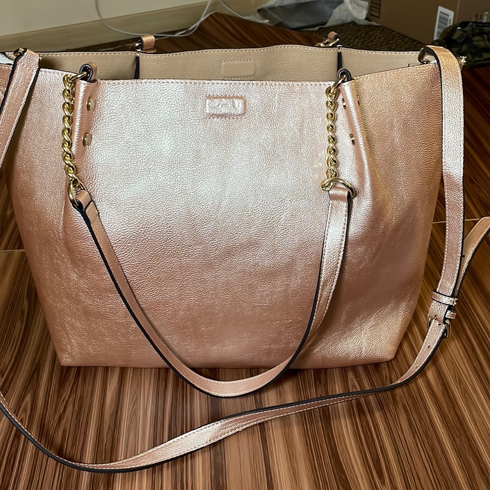 COPY - Calvin Klein Iridescent Pink/Tan Reversible Bag
